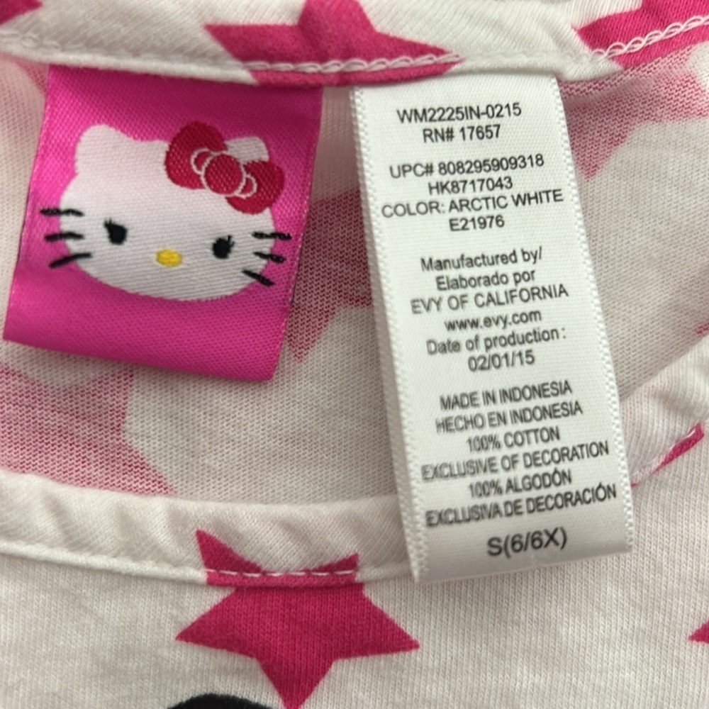 Girls size 6 small hello Kitty, pink and white dress - Picture 5 of 5
